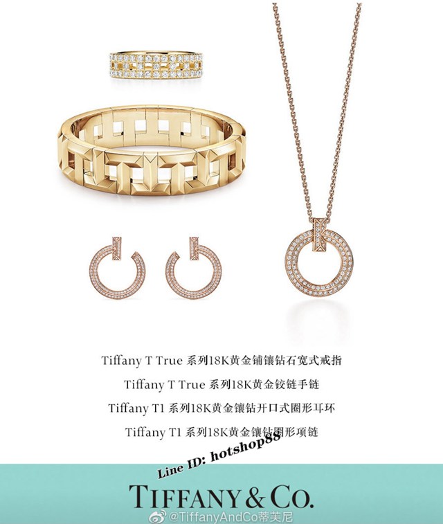 Tiffany羅馬字母系列新款項鏈 蒂芙尼Atlas系列項鏈滿鑽項鏈 zgb2209